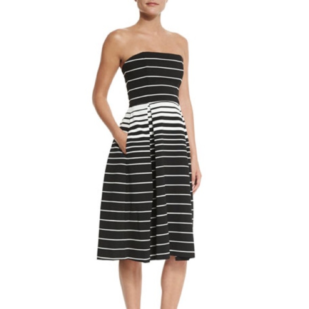 {N NICHOLAS} Corsica Ball Dress in Black/White